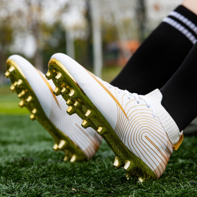 ALIUPS Professional Unisex Soccer Shoes Long Spikes TF Ankle Football Boots Outdoor Grass Cleats Football Shoes Eu size 28-44